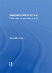 組織行動：パフォーマンス管理の実践<br>Organizational Behaviour : Performance Management in Practice