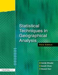 Statistical Techniques in Geographical Analysis（3 NED）