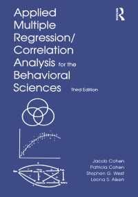 Applied Multiple Regression/Correlation Analysis for the Behavioral Sciences（3 NED）