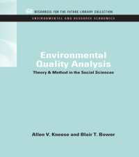 Environmental Quality Analysis : Theory & Method in the Social Sciences