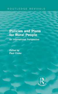 Policies and Plans for Rural People (Routledge Revivals) : An International Perspective