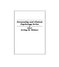 Contemporary Rorschach Interpretation