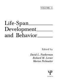 Life-Span Development and Behavior : Volume 11