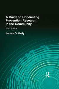 A Guide to Conducting Prevention Research in the Community : First Steps