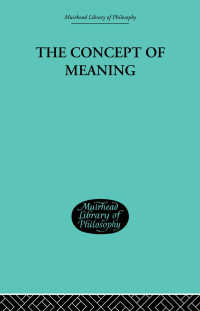 The Concept of Meaning