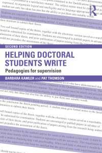 Helping Doctoral Students Write : Pedagogies for supervision（2）