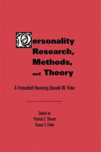 Personality Research, Methods, and Theory : A Festschrift Honoring Donald W. Fiske