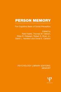 人物記憶：社会的知覚の認知基盤<br>Person Memory (PLE: Memory) : The Cognitive Basis of Social Perception
