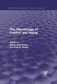 The Psychology of Control and Aging (Psychology Revivals)