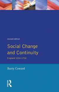 Social Change and Continuity : England 1550-1750（2）