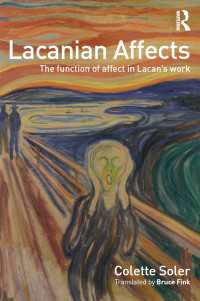 ラカンと情動（英訳）<br>Lacanian Affects : The function of affect in Lacan's work