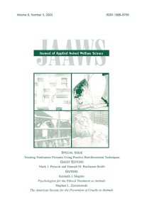 Training Nonhuman Primates Using Positive Reinforcement Techniques : A Special Issue of the journal of Applied Animal Welfare Science