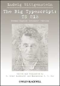 The Big Typescript / Wittgenstein, Ludwig/Luckhardt, C. Grant (TRN