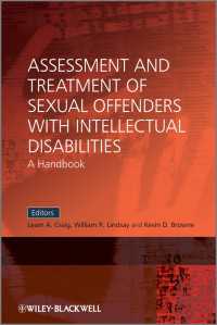 知的障害を持つ性犯罪者の評価と治療：ハンドブック<br>Assessment and Treatment of Sexual Offenders with Intellectual Disabilities : A Handbook