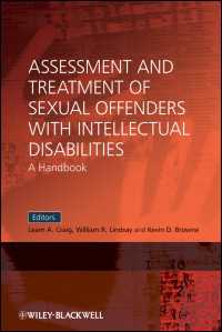 知的障害を持つ性犯罪者の評価と治療：ハンドブック<br>Assessment and Treatment of Sexual Offenders with Intellectual Disabilities : A Handbook