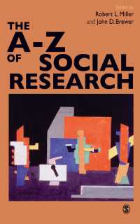 主要社会調査法辞典<br>The A-Z of Social Research : A Dictionary of Key Social Science Research Concepts（First Edition）