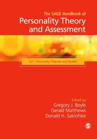 パーソナリティ理論・アセスメント：ハンドブック（第１巻）<br>The SAGE Handbook of Personality Theory and Assessment : Personality Theories and Models (Volume 1)