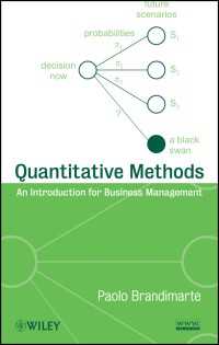 経営管理のための定量的手法入門<br>Quantitative Methods : An Introduction for Business Management
