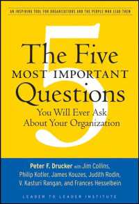 Ｐ．Ｆ．ドラッカー『経営者に贈る５つの質問』（原書）<br>The Five Most Important Questions You Will Ever Ask About Your Organization