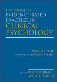 Handbook of Evidence-Based Practice in Clinical Psychology, Child and Adolescent Disorders〈Volume 1〉