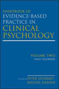 Handbook of Evidence-Based Practice in Clinical Psychology, Adult Disorders〈Volume 2〉
