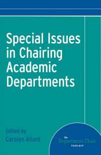 Special Issues in Chairing Academic Departments