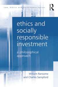 Ethics and Socially Responsible Investment : A Philosophical Approach