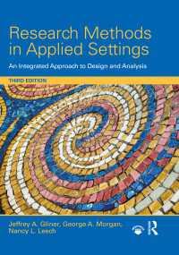 応用的調査法（第３版）<br>Research Methods in Applied Settings : An Integrated Approach to Design and Analysis, Third Edition（3 NED）