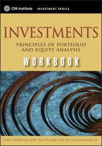 投資分析とポートフォリオ管理：ワークブック<br>Investments Workbook : Principles of Portfolio and Equity Analysis