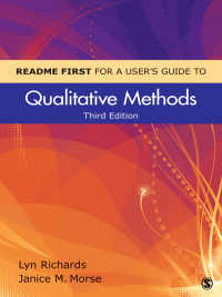 README FIRST for a User′s Guide to Qualitative Methods（Third Edition）