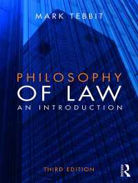 法哲学入門（第３版）<br>Philosophy of Law : An Introduction（3 NED）