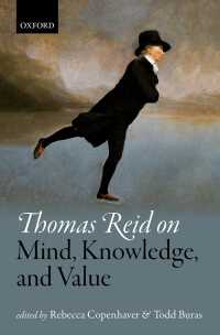 トマス・リードにおける心、知識と価値<br>Thomas Reid on Mind, Knowledge, and Value
