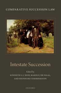 比較相続法（第２巻）無遺言相続<br>Comparative Succession Law : Volume II: Intestate Succession