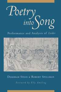 Poetry into Song : Performance and Analysis of Lieder
