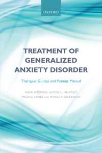 Treatment of generalized anxiety disorder : Therapist guides and patient manual