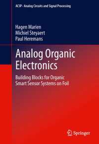 Analog Organic Electronics : Building Blocks for Organic Smart Sensor Systems on Foil