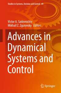 Advances in Dynamical Systems and Control〈1st ed. 2016〉
