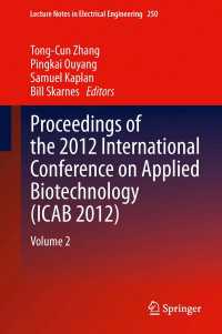 Proceedings of the 2012 International Conference on Applied Biotechnology (ICAB 2012) : Volume 2