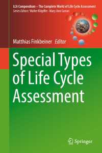 Special Types of Life Cycle Assessment〈1st ed. 2016〉