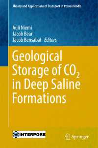 Geological Storage of CO2 in Deep Saline Formations〈1st ed. 2017〉