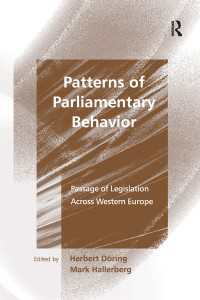 Patterns of Parliamentary Behavior : Passage of Legislation Across Western Europe