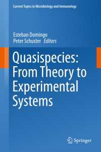 Quasispecies: From Theory to Experimental Systems〈1st ed. 2016〉