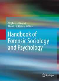 裁判社会学・心理学ハンドブック<br>Handbook of Forensic Sociology and Psychology〈1st ed. 2014〉