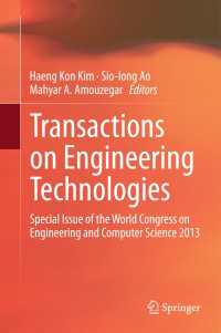 Transactions on Engineering Technologies〈2014〉 : Special Issue of the World Congress on Engineering and Computer Science 2013