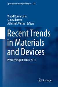 Recent Trends in Materials and Devices〈2017〉 : Proceedings ICRTMD 2015