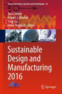 Sustainable Design and Manufacturing 2016〈1st ed. 2016〉
