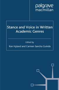 Stance and Voice in Written Academic Genres