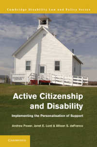 Active Citizenship and Disability : Implementing the Personalisation of Support