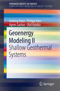 Geoenergy Modeling II〈1st ed. 2016〉 : Shallow Geothermal Systems