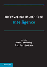 ケンブリッジ版知能ハンドブック<br>The Cambridge Handbook of Intelligence